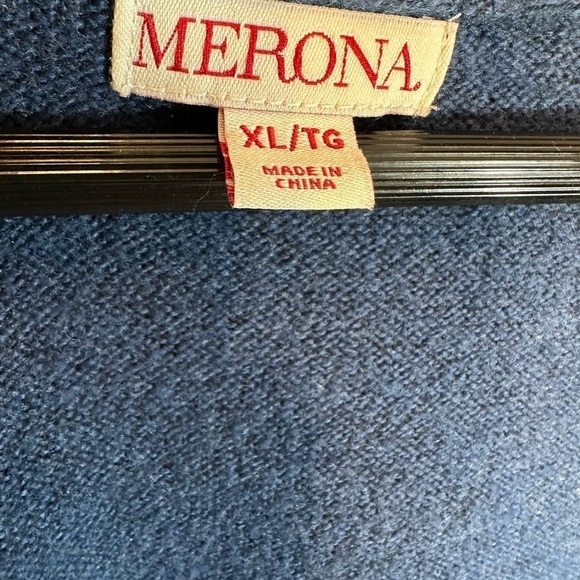 Merona Womens Size XL Stripe Open Front Knit Long Sleeve Sweater Cardigan Boho - Picture 5 of 8